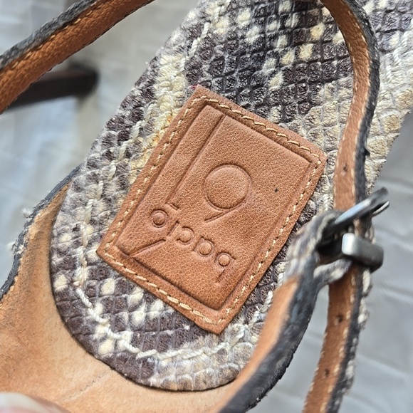 Bacio 61 Snake Print High Heels Size 8.5 Boho Bohemian - Picture 3 of 9